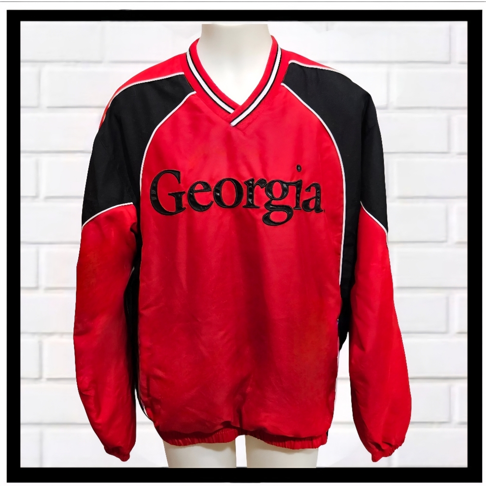 GEORGIA BULLDOGS Men's Windbreaker Pullover Lined Jacket from 58 SPORTS. Sz S